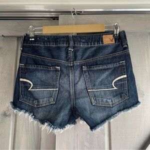 American Eagle Raw‎ Hem High-Rise Festival Denim Shorts Size 4